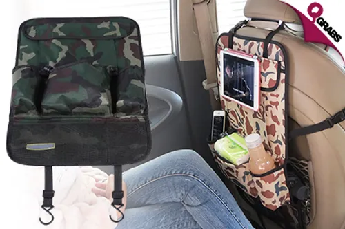 From QR39, Make time on the road convenient with Seatback storage for your car - Choose from two Camouflage colors! (Up to QR138 Value)